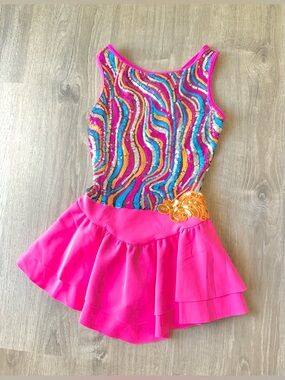 Weissman Multicolor Sequin Dance Outfit SA (Adult Small 4/6)